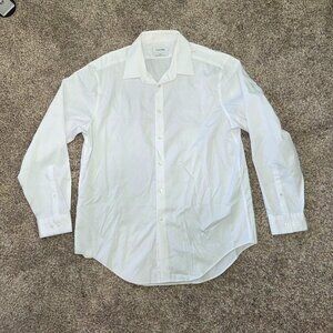 Calvin Klein Slim Fit Performance Non-Iron Dress Shirt – White – 16.5 / 32-33